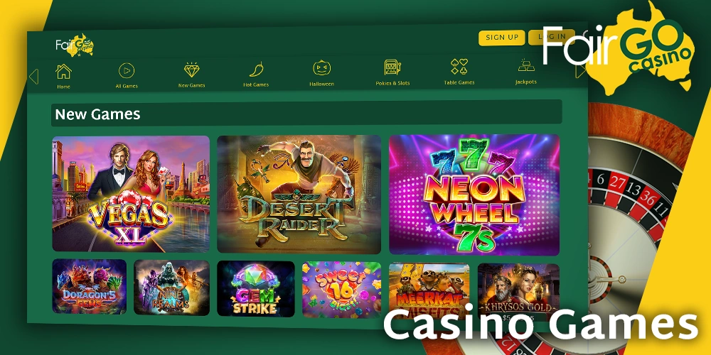 More than 150 casino games at Fair GO