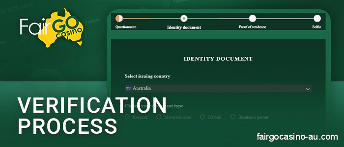 Confirm your identity to withdraw funds from Fair Go Casino