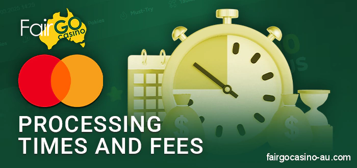 Mastercard fees and payment times for Fair Go Casino players