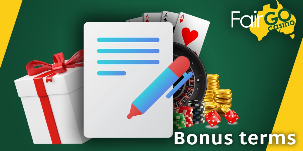Main Fair Go bonus terms and conditions