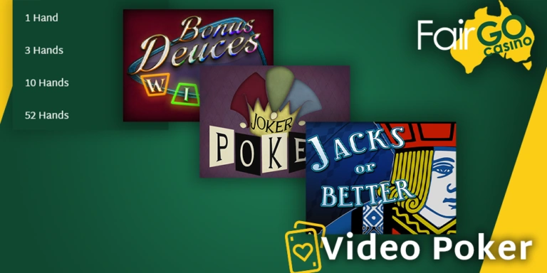 Video Poker category at Fair GO Casino