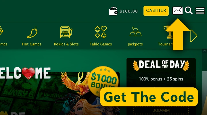 Get a code for no deposit bonus at Fair Go Casino on account